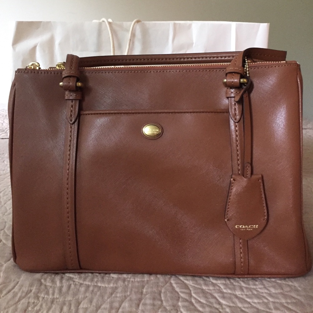 Coach New Saddle Peyton Jordan Double Carryall NWT